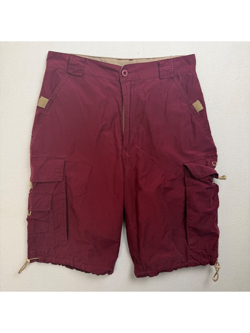 Y2K Burgundy Board Shorts Men's 30"